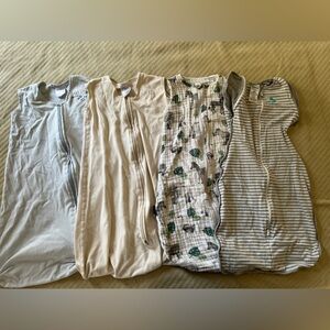 Set of 4 well loved swaddles